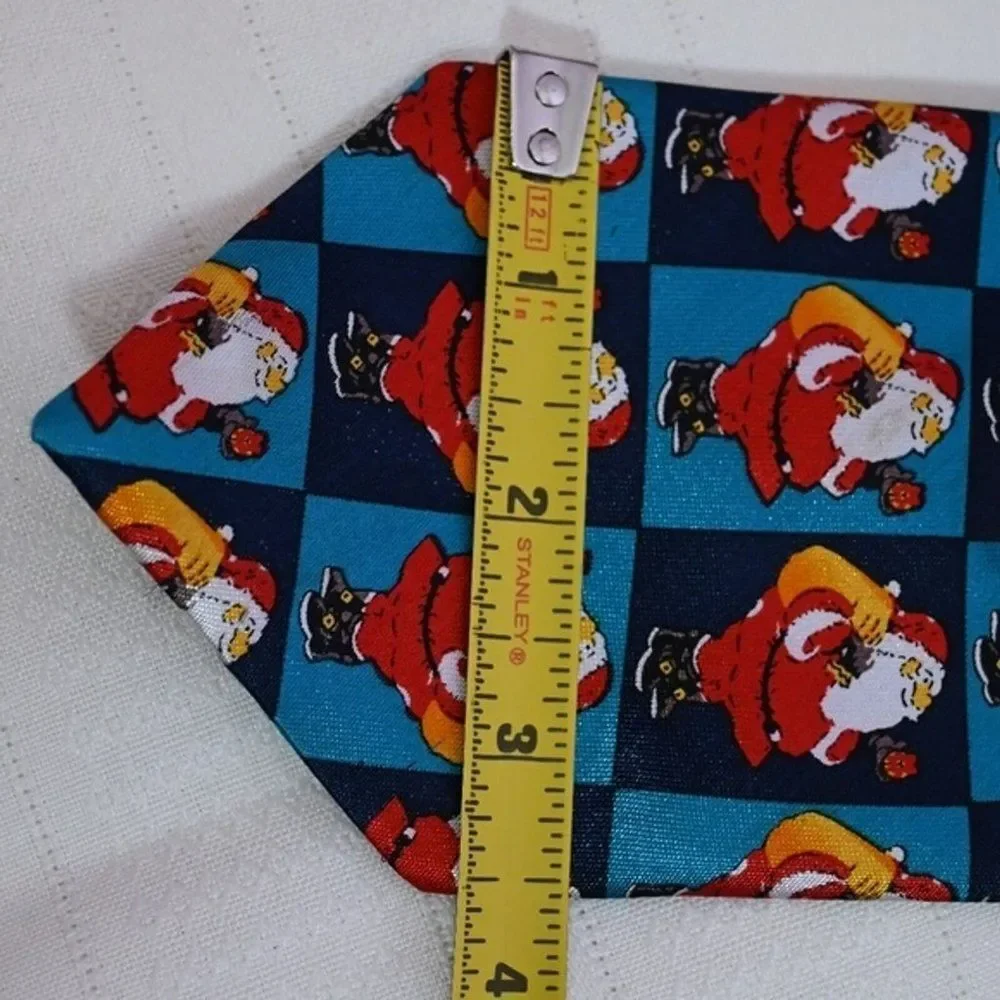 Funtyme Christmas Santa Print Neck Tie 54 Long - Picture 6 of 7